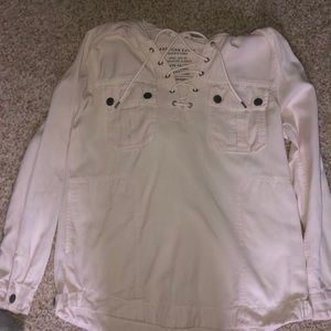 American Eagle Light Pink Long Sleeve